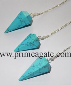 Turquoise-Faceted-Pendulums