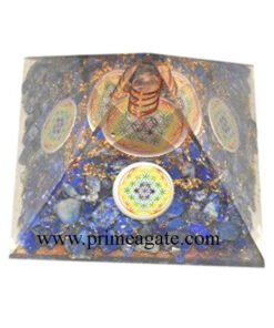 Orgone-Lapis-Lazuli-Pyramid-With-4Sided-Chakra-Flower-Of-Life