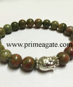 unakite-stretchable-buddha-bracelet