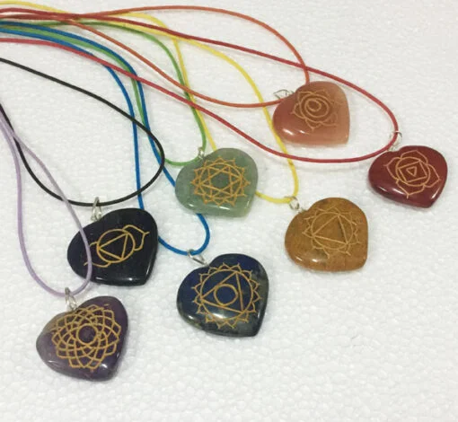 Chakra-Heart-Engraved-Set-With-Colorful-Cords - Copy